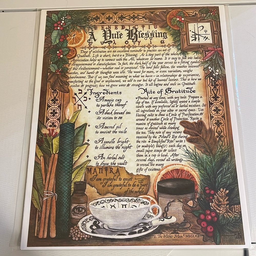 Witches Moon Yule Blessing Artwork